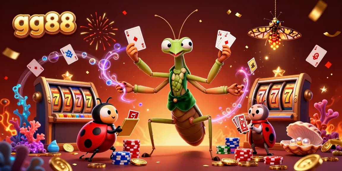 Engage in thrilling gameplay at gg88 with a dynamic scene featuring a colorful casino atmosphere.