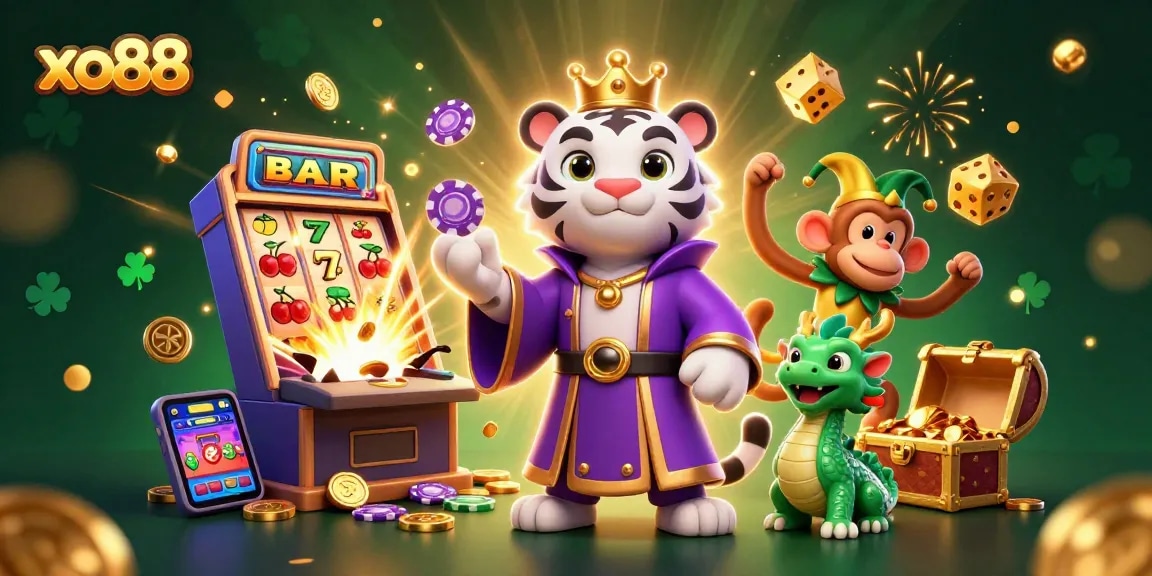 Experience exciting gameplay at xo88 with vibrant characters and dynamic casino elements.