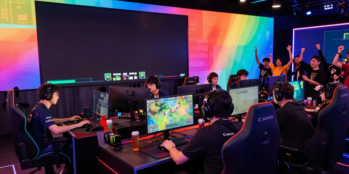 Engaged players at a gaming competition showcasing their skills at https://ku88vt.com/ with a vibrant, electrifying atmosphere.