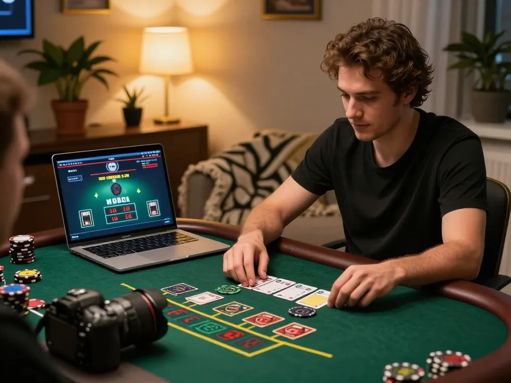 Berinteraksi dengan rokok88 rtp dalam permainan blackjack dealer langsung, menunjukkan taruhan strategis.