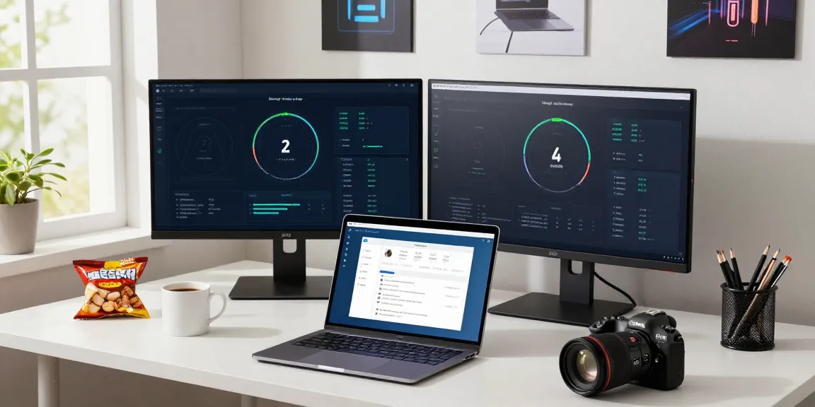 快连 user working in a modern office, showcasing seamless connectivity and performance.