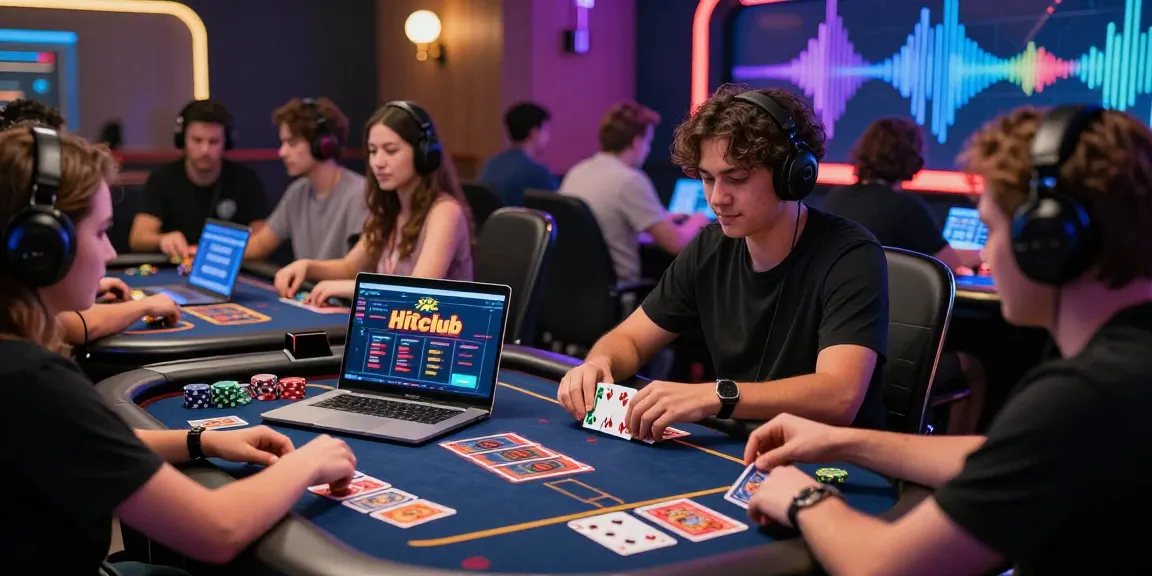 Engaged players exploring Hitclub's gaming platform in a lively atmosphere
