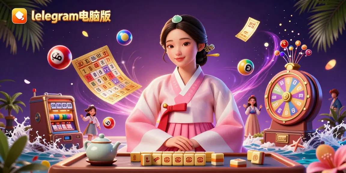 体验telegram电脑版的兴奋,这幅生动的插图展示了刺激的彩票和宾果活动。