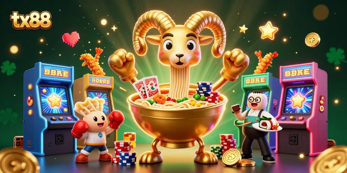 tx88 captures the excitement of gaming with vibrant tournament characters in a lively casino atmosphere
